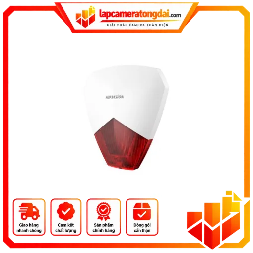 Còi kiêm đèn chớp 105dB, có dây DS-PS1-R