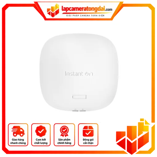 Thiết bị thu phát sóng HPE Aruba Networking Instant On Indoor Access Point Wi-Fi 6 4x4 (RW) AP25 R9B28A