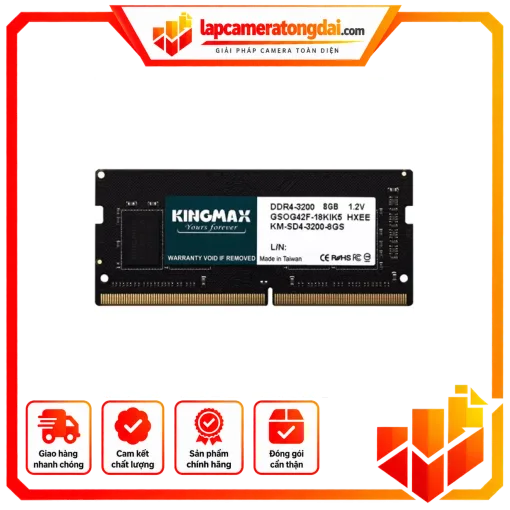 BỘ NHỚ MÁY TÍNH XÁCH TAY KINGMAX 8GB DDR4-3200 – R8GDDRA4