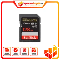 Thẻ SD SanDisk Extreme PRO- 128GB SDXC,V30,U3,C10,R200,W90- SDSDXXD-128G-GN4IN SDSDXXD-128G-GN4IN – 128GV3U30