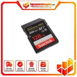 Thẻ SD SanDisk Extreme PRO- 128GB SDXC,V30,U3,C10,R200,W90- SDSDXXD-128G-GN4IN SDSDXXD-128G-GN4IN – 128GV3U30