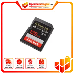 Thẻ SD SanDisk Extreme PRO- 128GB SDXC,V30,U3,C10,R200,W90- SDSDXXD-128G-GN4IN SDSDXXD-128G-GN4IN – 128GV3U30