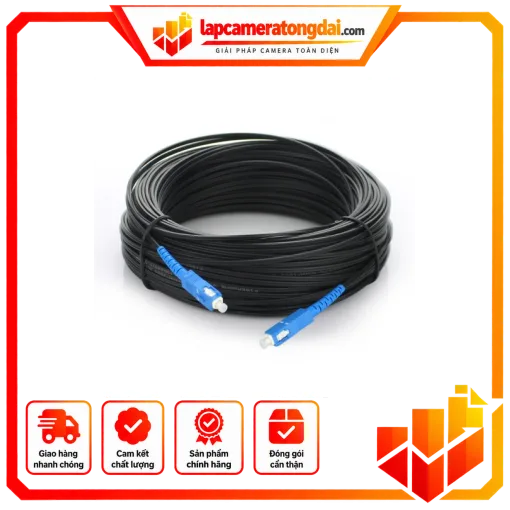 Dây nhảy quang Outdoor 2.0mm 2FO, bó mềm CÓ Amored(lớp kẽm) SC/UPC-SC/UPC, 70M