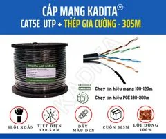 CÁP KADITA CAT5E UTP +2C GIA CƯỜNG