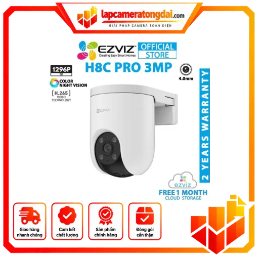 CAMERA EZVIZ H8C PRO 3MP – H8CPRO