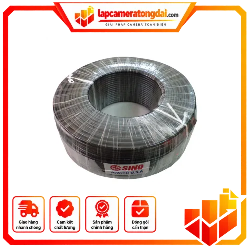 Cáp Đồng Trục RG6 PCT màu đen, cuộn 305m