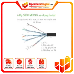 Cáp mạng 11260 10 NW106 UGREEN Cat 7 U/FTP Lan Cable Flat Design 1m (Black)