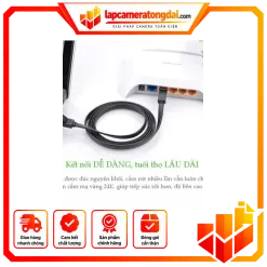 Cáp mạng 11260 10 NW106 UGREEN Cat 7 U/FTP Lan Cable Flat Design 1m (Black)