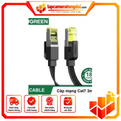 Cáp mạng CAT7 đúc sẵn dẹt dài 3M tốc độ 10Gbps 600Mhz 30AWG U/FTP Ugreen 40162