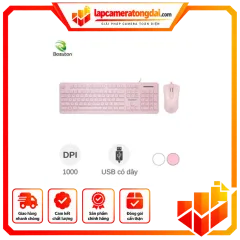 Combo Phím Chuột Có Dây Bosston D6800 Hồng – d6800hong