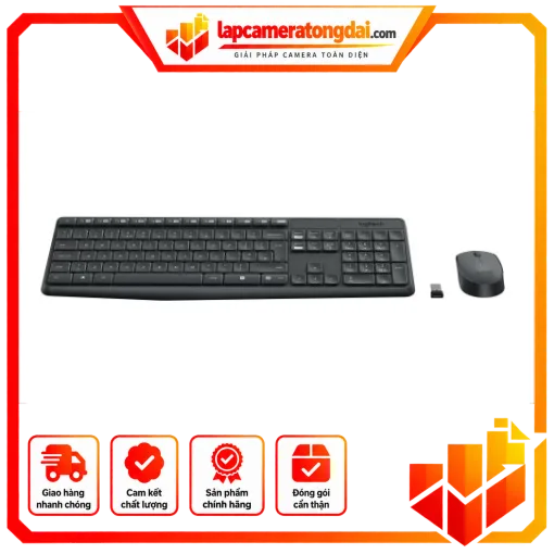 Combo Phím Chuột Không Dây Logitech MK235