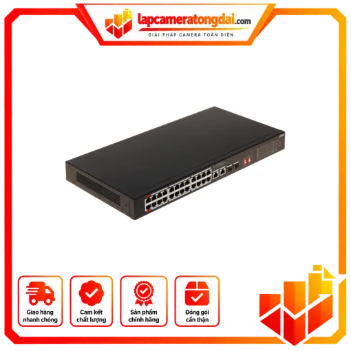 Switch PoE 24 cổng DAHUA DH-S3226-24ET-240