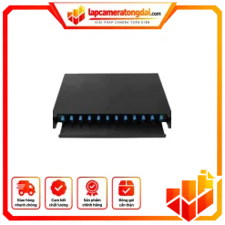 Hộp phối quang ODF 12FO gắn rack, chuẩn LC/UPC, đủ phụ kiện