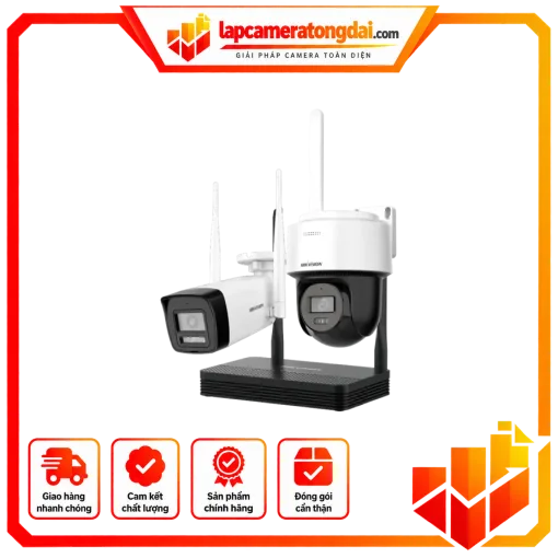 DS-J142I(STD)/NKS424W03H - Bộ WiFi NVS Kit (1IP: DS-2DE2C400MWG/W 1IP: DS-2CV1043G2-LIDWF và 1NVS: DS-7104NI-S1/W/KIT)