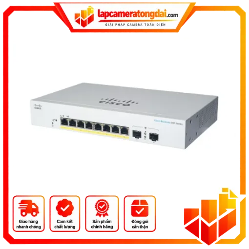 Switch PoE Cisco CBS220-8P-E-2G-EU