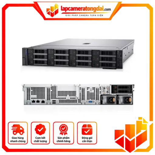 DELL POWEREDGE R760XS/8X3.5IN/ INTEL XEON SILVER 4510 2.4G/16GB RAM/4TB SAS HDD/PERC H755/IDRAC9,ENTERPRISE/PSU 2X800W/BC5720 DP 1GBE LOM/BC57414 DP 10/25GBE SFP28/BEZEL/RAILS/3YEARS