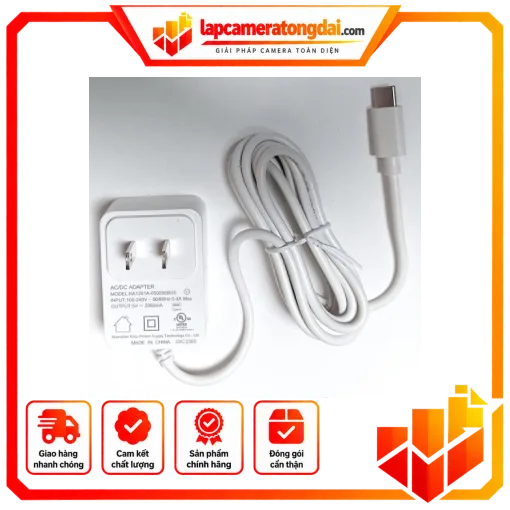 Nguồn Camera Wifi 5v-2a chui Type C