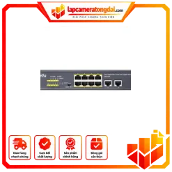Thiết bị chuyển mạch (SWITCH) CUDY 8-Port Gigabit PoE+ Switch with 2 Gigabit Uplink Ports 120W (GS1010P)