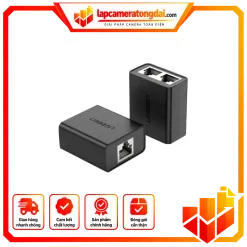 Đầu chia RJ45Ugreen 1 ra 2 cho dây mạngUgreen (2 chiếc/túi) màu đen Ugreen ( 50923)