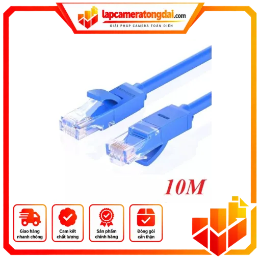 Cáp dữ liệu nối mạng CAT6 UTP ,truyền dữ liệu giữa các máy tính,dài 10M Ugreen (11205)