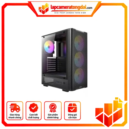 Vỏ case ANTEC Mid Tower VX310 RGB (BH 12T, kèm 4 FAN RGB)