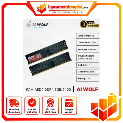 RAM PC AIWOLF AED4 DDR4 8GB/2400