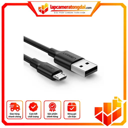 Cáp sạc USB Type A 2.0 sang Micro USB, Màu Đen, Dài 0.5m (US289) UGREEN 60135 – CUGS289