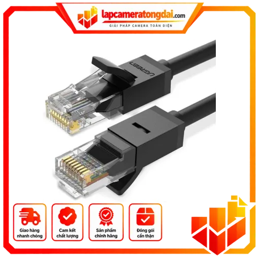 Cáp dữ liệu nối mạng CAT6 UTP,truyền dữ liệu giữa các máy tính,dài 0.5M Ugreen (20158 )