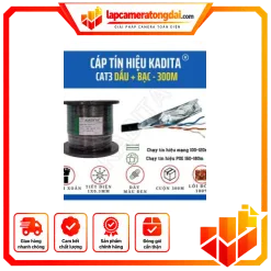 Cáp tín hiệu kadita cat3 (4 lõi) dầu + bạc chống nhiễu -300m