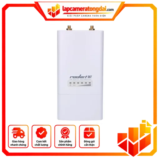 Bộ phát wifi Ubiquiti AirMax Rocket M2 – 2.4Ghz Outdoor Wireless Access Point (có nguồn) – BPWPM2