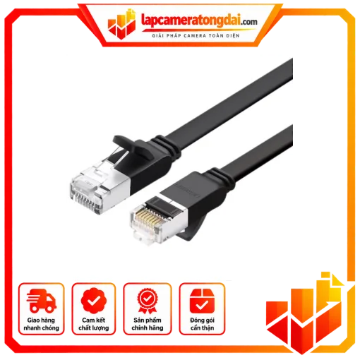 Cáp mạng bấm sẵn UTP CAT6 dẹt 1M (NW101) Ugreen 50184 – CUG50184