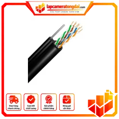 Cáp VCOM CAT 5E UTP 24AWG 4PRS -(St 1 x 1.2) PE (Thùng 305m) – CVCAT5