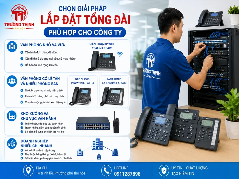 Các loại tổng đài doanh nghiệp thường cân nhắc