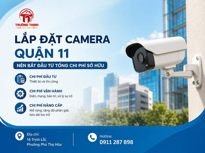 Lắp đặt camera Quận 11 nên bắt đầu từ tổng chi phí sở hữu
