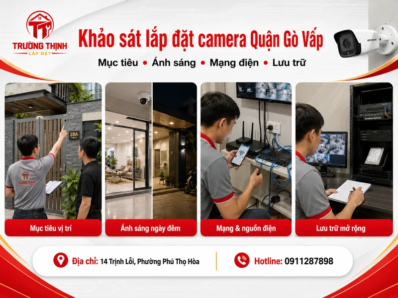 Lắp đặt camera Quận Gò Vấp cần khảo sát những gì?