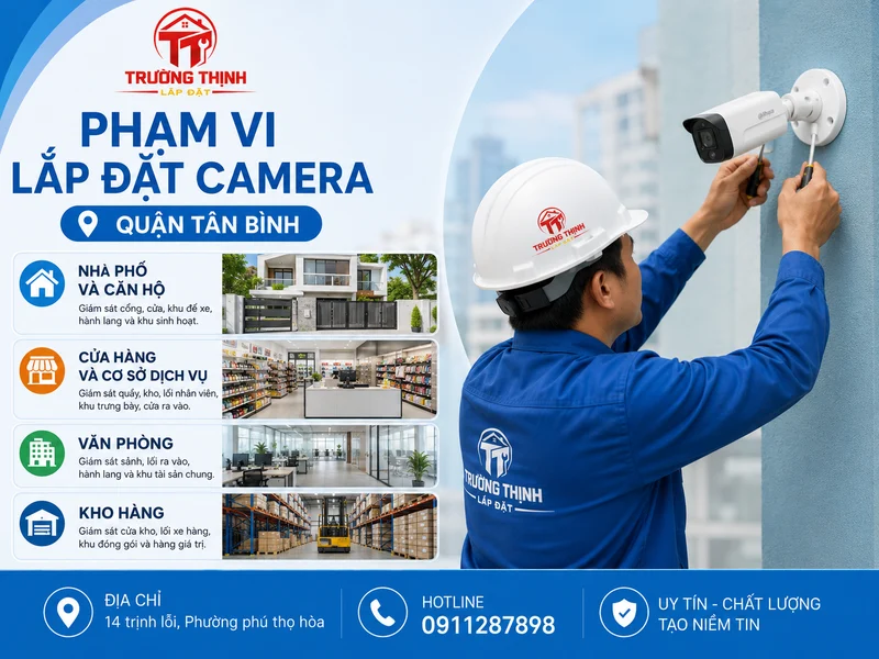 Phạm vi Lắp đặt camera Quận Tân Bình theo loại công trình