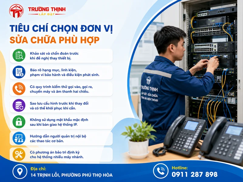 Tiêu chí chọn đơn vị sửa chữa phù hợp